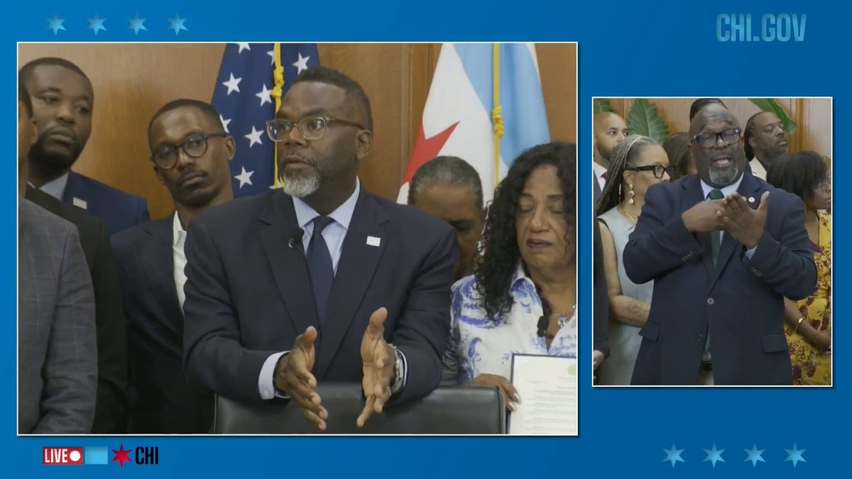 ​Only in Chicago….. Today, @ChicagosMayor signed another worthless EO, this one on gun violence. When asked about measuring the efficacy of violence interrupters (CVIs), Johnson replied CVIs were so effective, they deserved a raise. Johnson then said millionaires should be taxed to provide CVI’s wage boost. Unsurprisingly, Johnson’s false claim about CVIs was met with a round of applause by his gullible supporters. If CVIs are so useful, why have they failed to halt a single mass shooting in Chicago in 2026? 