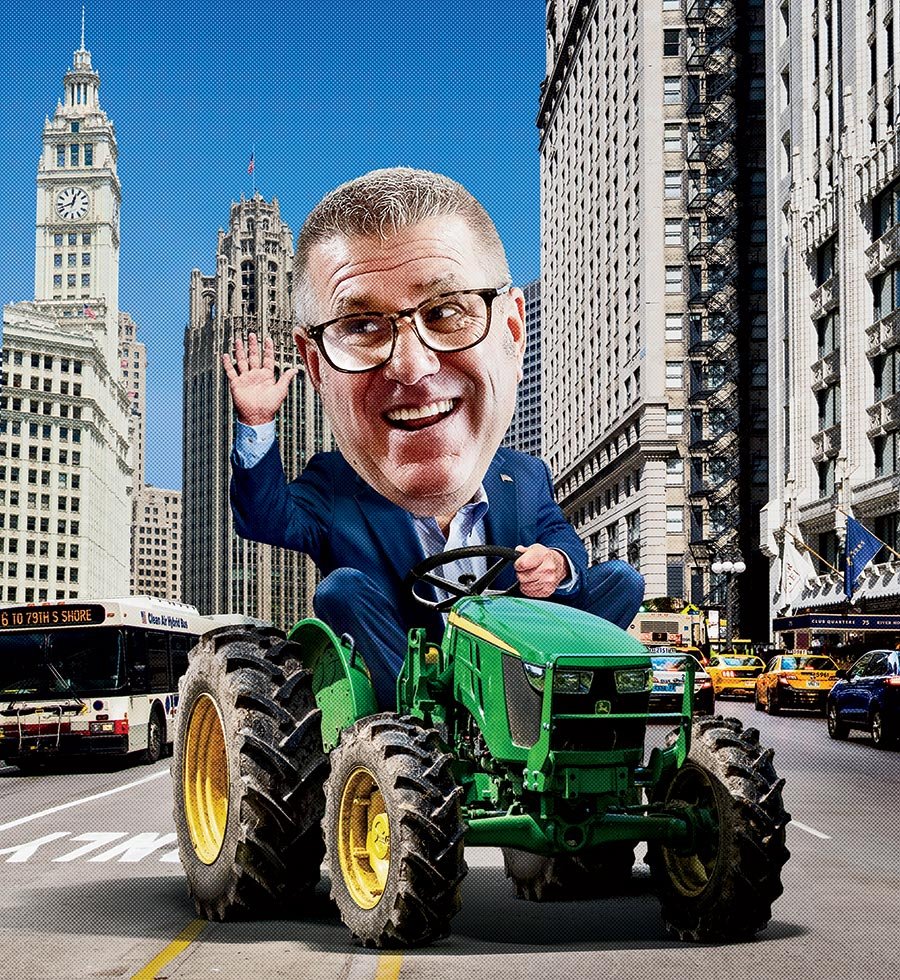 ​Chicago has fallen hard and fast, and we aren’t shedding any tears. Just look at the image of a recent piece on Darren Bailey in contrast to Chicago’s cover on JB Pritzker. Pritzker is portrayed as a competent lawmaker who could be a contender for the White House. Bailey is depicted as some downstate yokel on a tractor desperately trying to win over Chicago voters. Chicago became an engine to promote progressive politicians. 