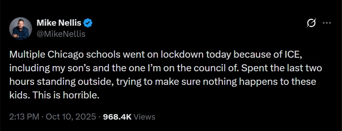 He’s lying about the conditions in ICE detention because he knows gullible people like you will spread his fictions. His lies evoke memories of when you falsely posted about Chicago schools on lock down last October to spread anti-ICE hysteria. He lied and so did you.